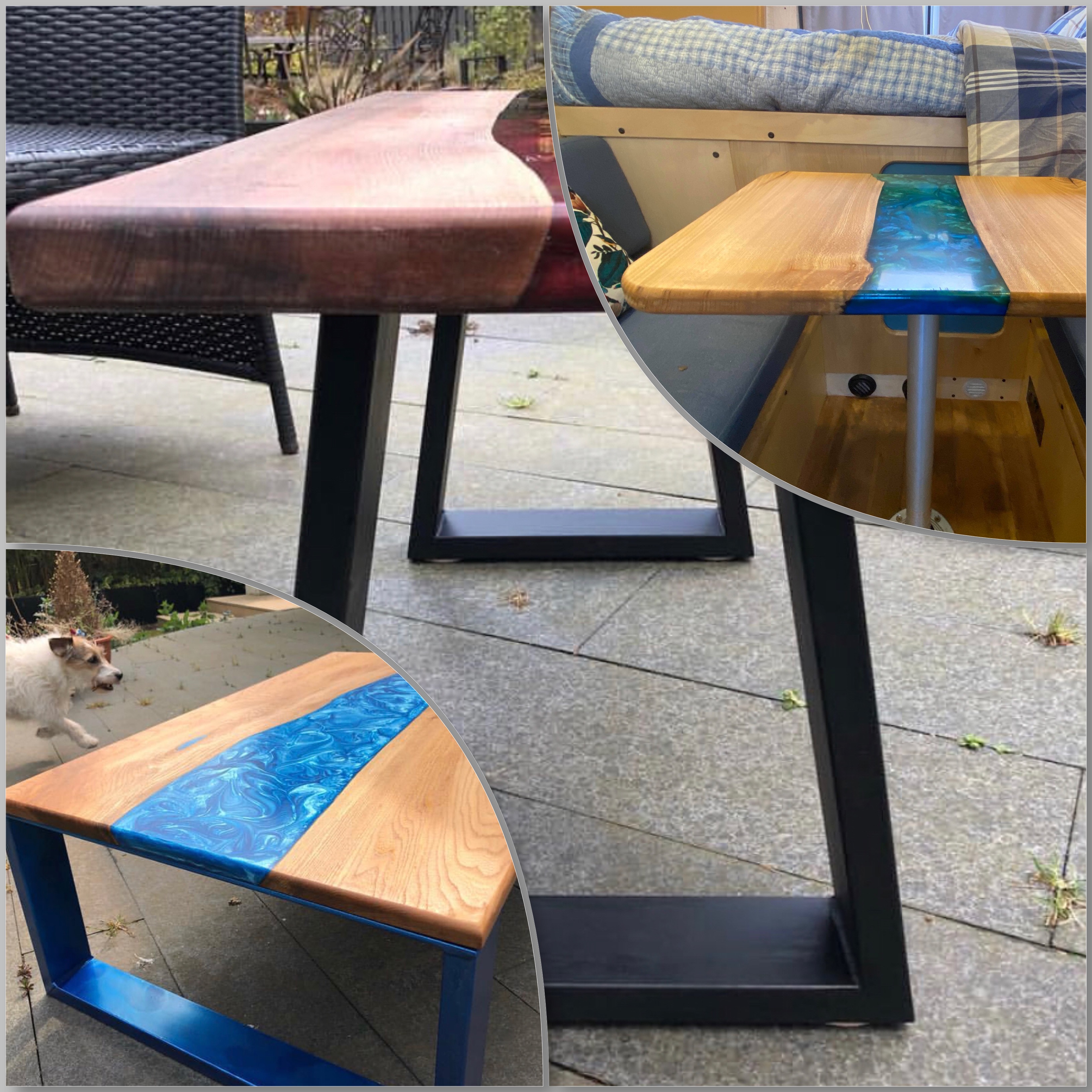 Collage of table legs
